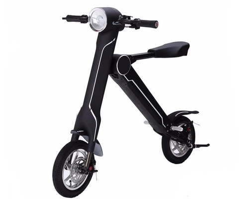 Popular 2 Wheel Electric Folding Kick Scooter With Seat , 12inch Pneumatic Tire