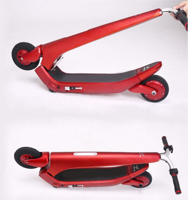 Red Lightweight Electric Kids Scooter , 8 Inch Kids Folding Scooter Easy To Carry